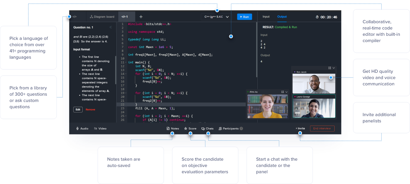 Live coding interview tool - HackerEarth